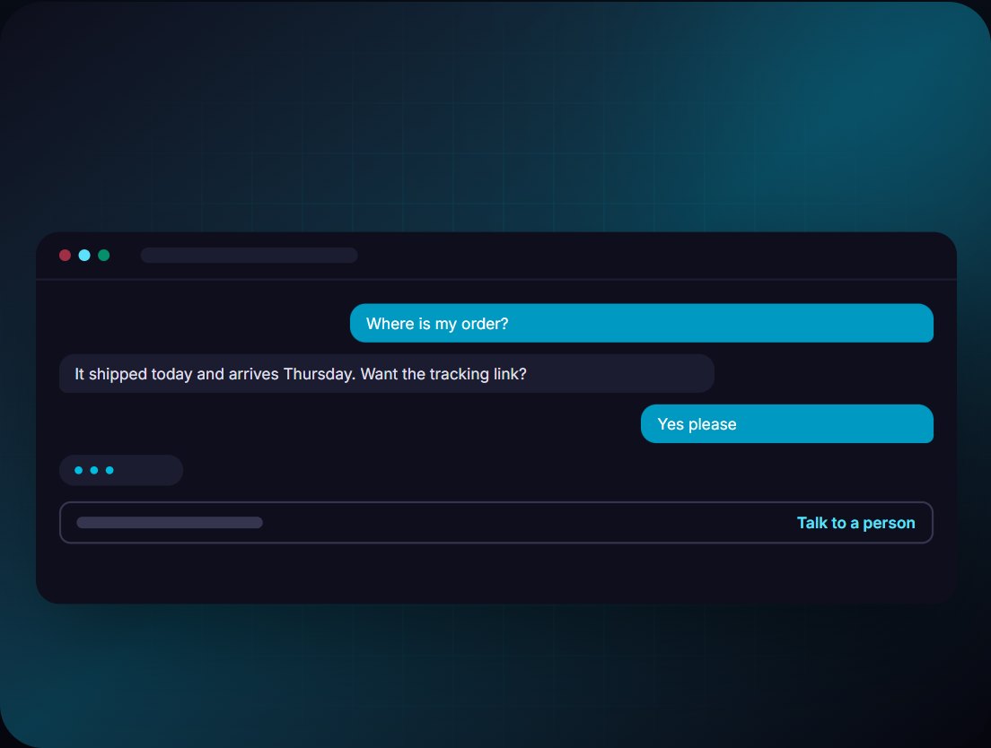 AI customer support chatbot: illustration