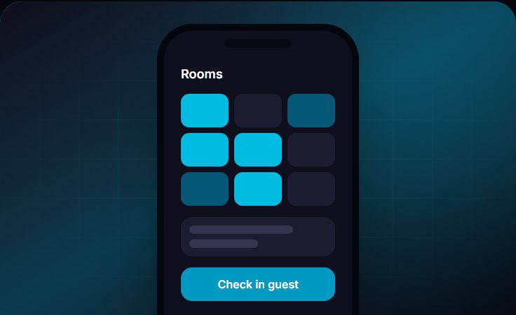 Hotel management app: illustration