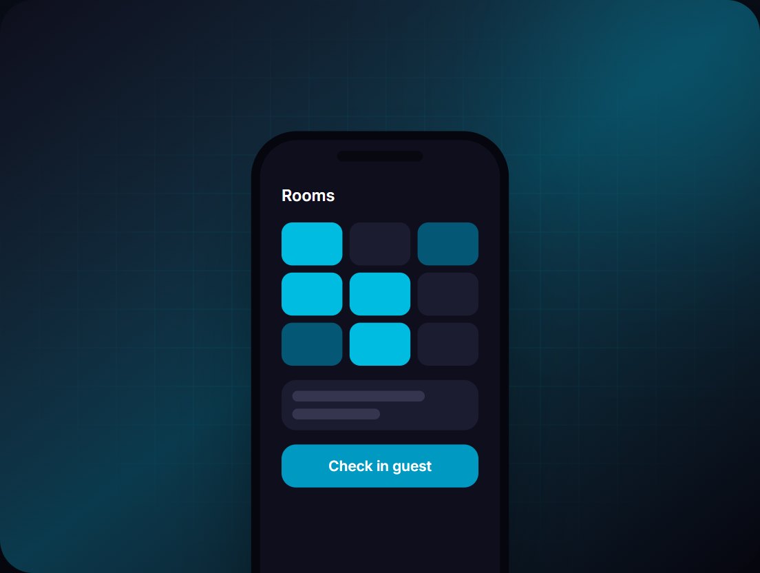 Hotel management app: illustration