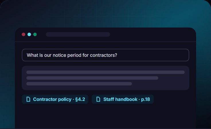 RAG knowledge assistant for internal documents: illustration