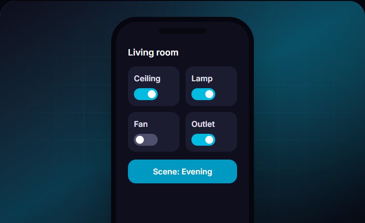 Smart switch and lighting control app: illustration
