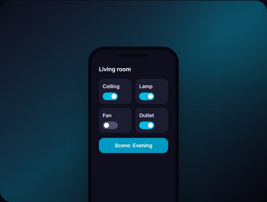 Smart switch and lighting control app: illustration