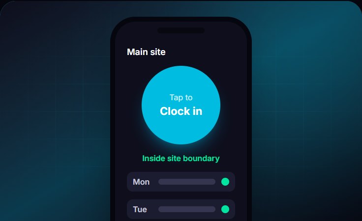 Timesheet and attendance mobile app: illustration