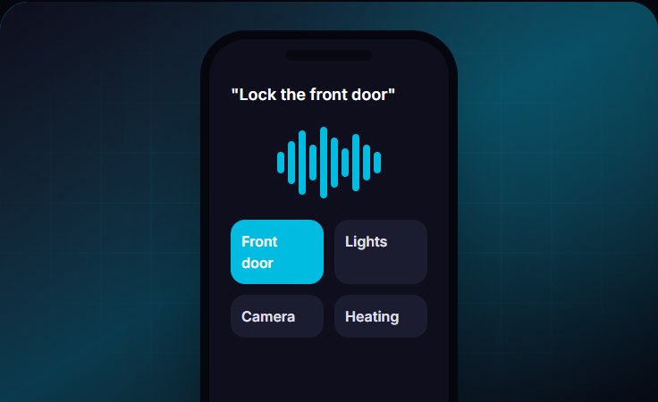 Voice-controlled smart home app: illustration