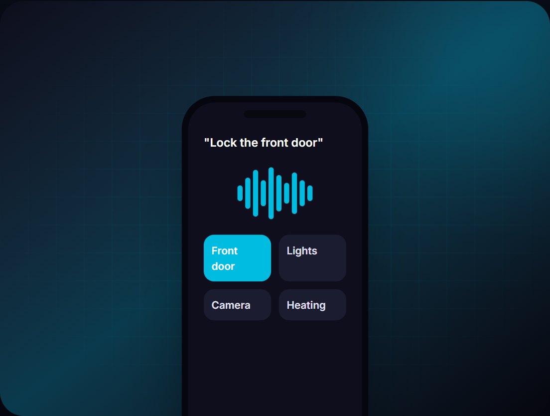 Voice-controlled smart home app: illustration
